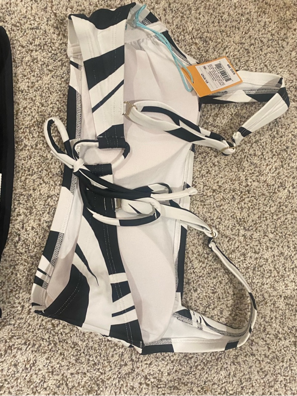 Black & White Zebra-Print Girls' Swim Bottoms - Picture 2 of 3